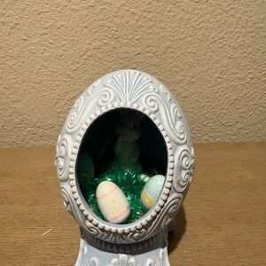 Elegant Light Blue Decorative Egg